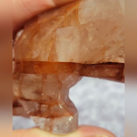 Green Jade & Fire Quartz Wolf - Picture 8 of 16